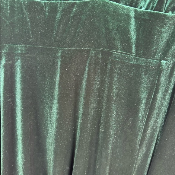 Lulus Elegant V-Neck Green Velvet Dress XL - Picture 3 of 15